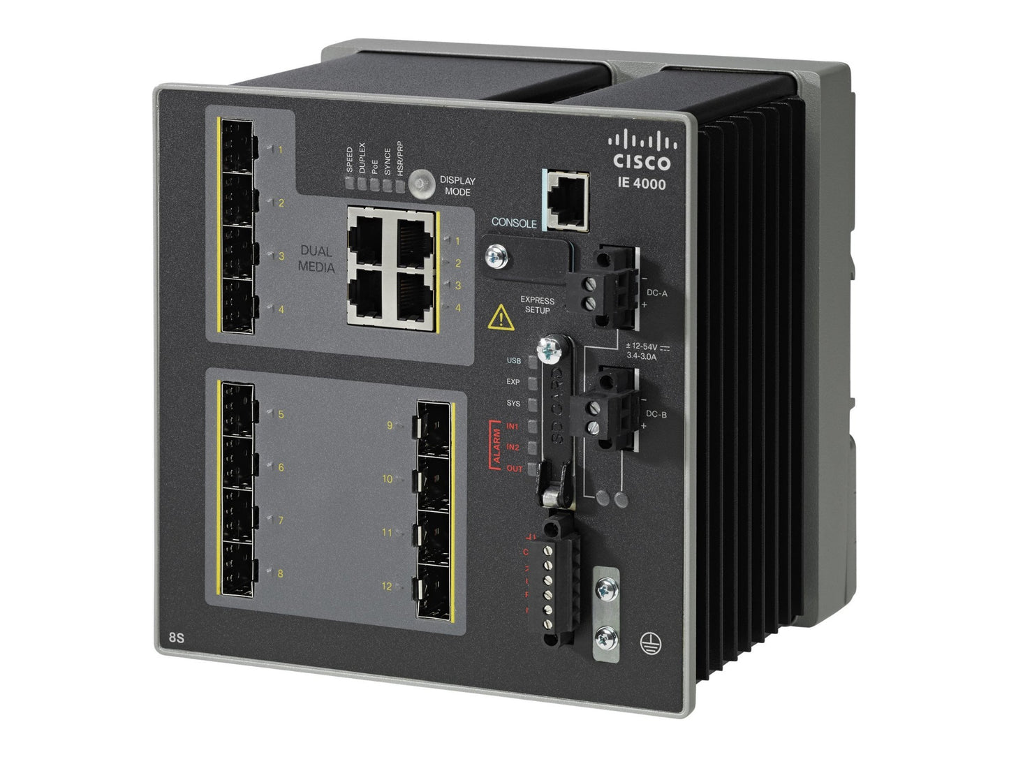 Cisco IE 4000 8 X SFP 1G, Refurbished Managed Gigabit Ethernet (10/100/1000) Black Power over Ethernet (PoE)