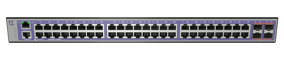 Extreme networks 220-48P-10GE4 Managed L2/L3 Gigabit Ethernet (10/100/1000) Power over Ethernet (PoE) 1U Bronze, Purple