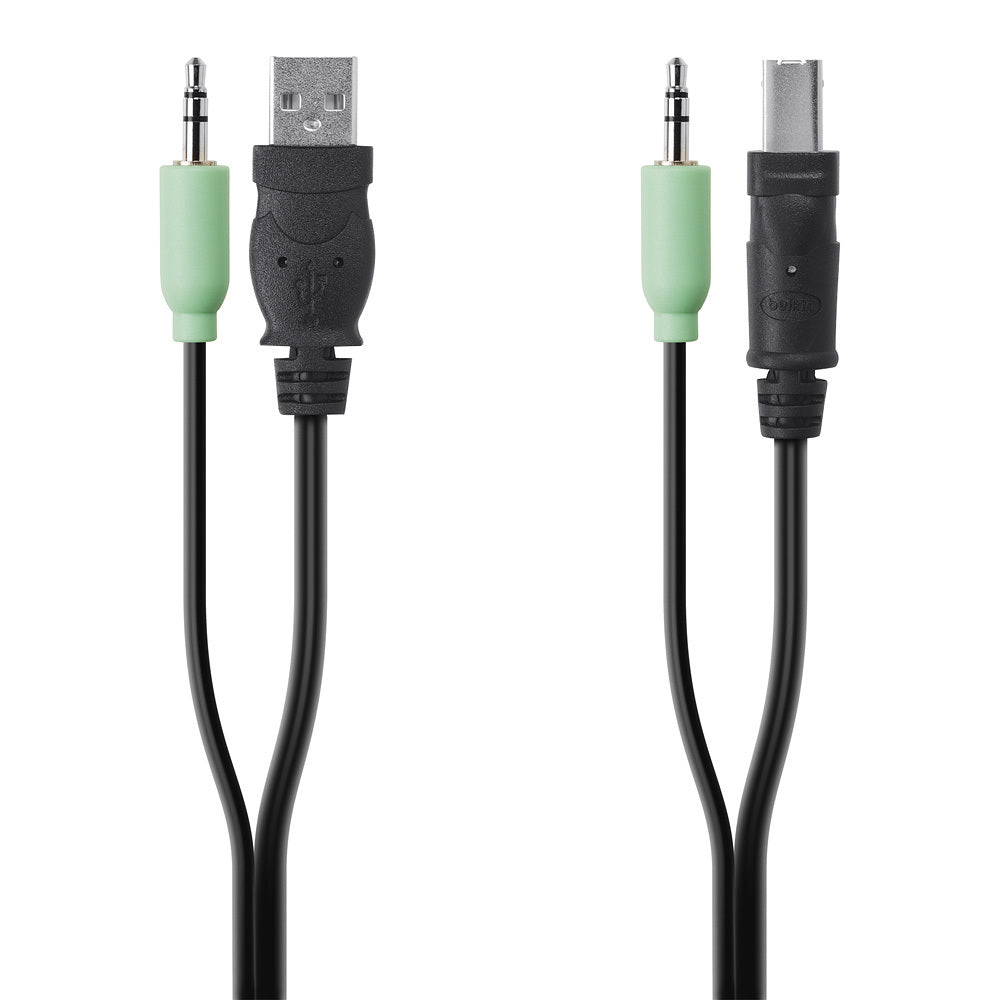 F1D9022B10T - Belkin TAA USB/AUD SKVM CBL, USB A/B, 3.5MM AUDIO, 10