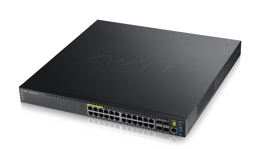 Zyxel GS3700-24HP network switch Managed L2+ Gigabit Ethernet (10/100/1000) Black Power over Ethernet (PoE)