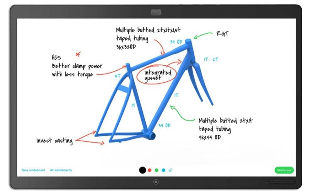 Cisco Spark Board 55 interactive whiteboard 55" 3840 x 2160 pixels Touchscreen Black