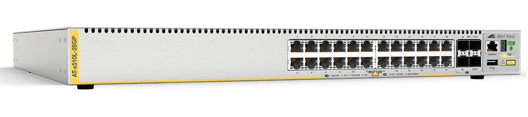 Allied Telesis AT-x510L-28GP-10 Managed L3 Gigabit Ethernet (10/100/1000) Grey Power over Ethernet (PoE)