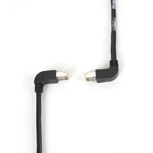 EVNSL217S-0015-90DU - Black Box CAT6 250-MHZ MOLDED ANGLED STRANDED ETHERNET PATCH CABLE - SHIELDED (S/FTP), CM