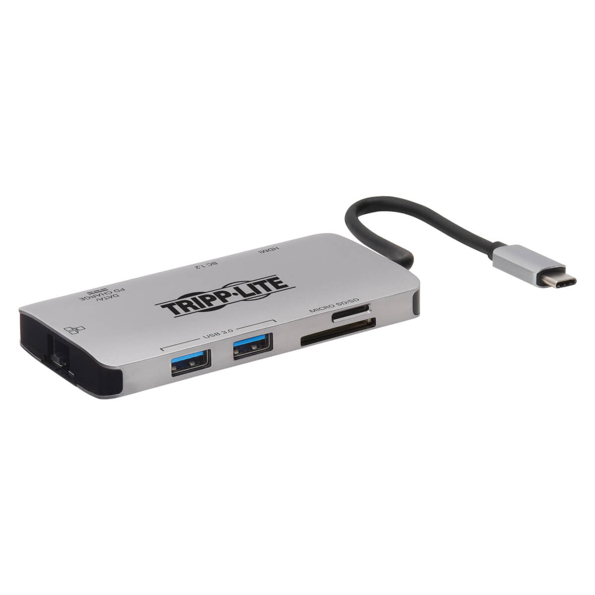 Tripp Lite U442-DOCK5-GY notebook dock/port replicator Wired USB 3.2 Gen 1 (3.1 Gen 1) Type-C Gray