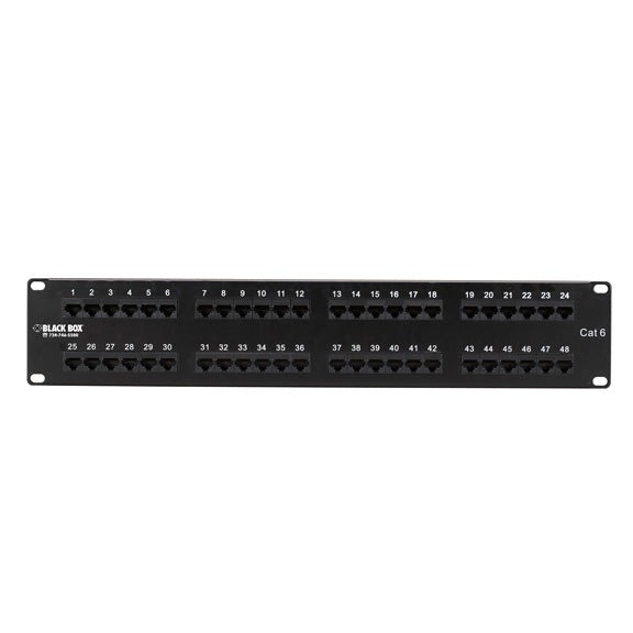 CAT6 PATCH PANEL, PUNCHDOWN - 2U, UNSHIELDED, 48-PORT