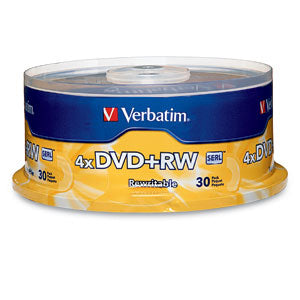 94834 - Verbatim 30 X DVD+RW 4.7 GB 4X - SPINDLE - STORAGE MEDIA