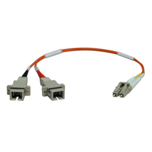 N458-001-50 - Tripp Lite 0.3M DUPLEX MULTIMODE FIBER OPTIC 50/125 ADAPTER LC/SC M/F 1FT 0.3 METER