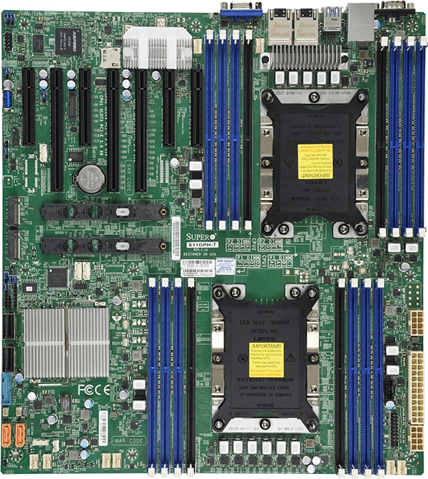 MBD-X11DPH-T-O - Supermicro MOTHER BOARD-INTEL, X11 DP SKYLAKE,16 DIMM DDR4,4 PCI-E 3.0X8,3PCI-E 3.0X16, SIN