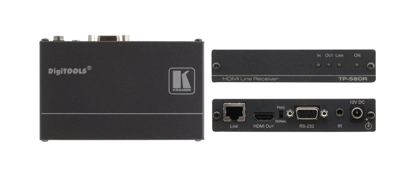 50-80022090 - Kramer Electronics THE TP-580R IS A 4K UHD, TWISTED PAIR RECEIVER FOR HDMI, BIDIRECTIONAL RS-232 AN