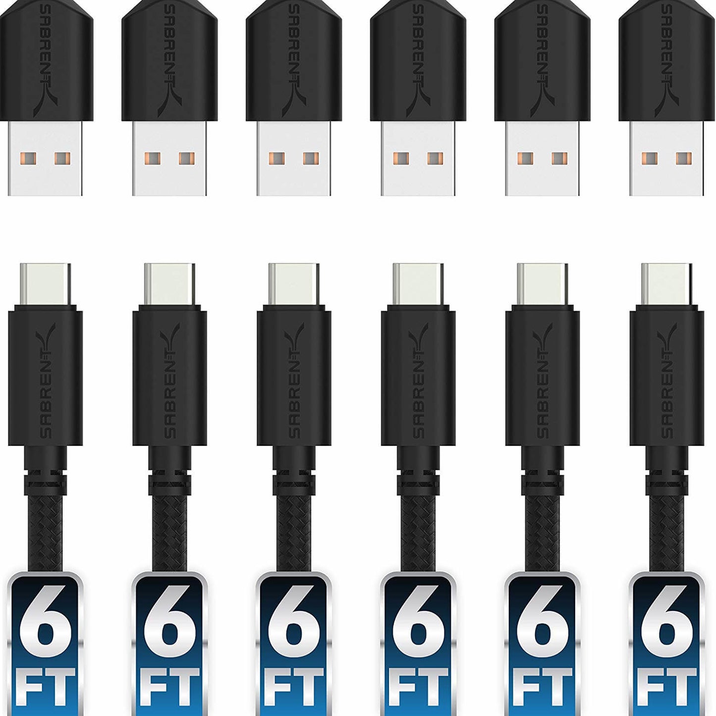 CB-C6X6-PK20 - Sabrent 20PK USB 2.0 TO USB-C SYNC &