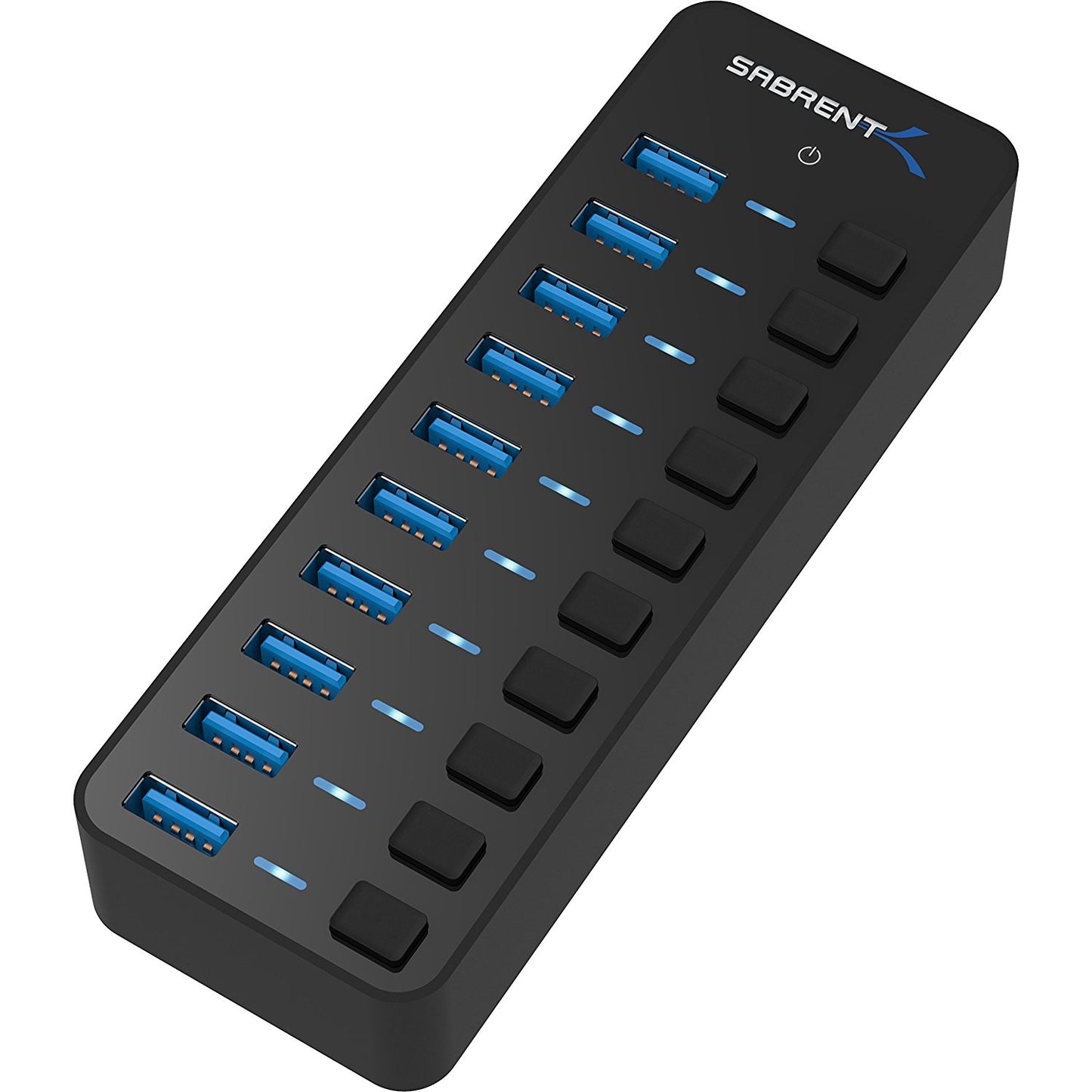 Sabrent HB-BU10-PK20 interface hub USB 3.2 Gen 1 (3.1 Gen 1) Type-B 5000 Mbit/s Black