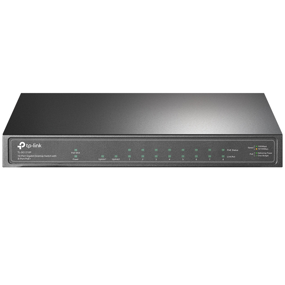 TP-Link TL-SG1210P network switch Unmanaged Gigabit Ethernet (10/100/1000) Power over Ethernet (PoE) Gray