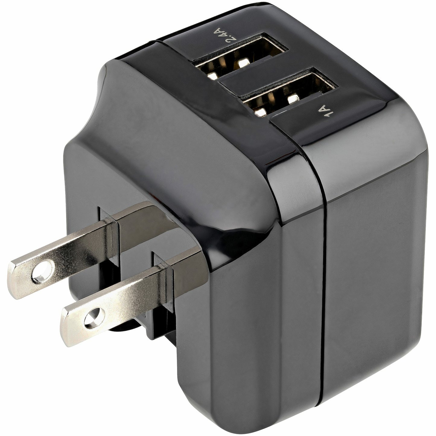 USB2PACUBK - StarTech.com 2 PORT USB WALL CHARGER (2.4A / 1A PORT)