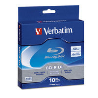 97335 - Verbatim BD-R DL 50GB 6X WITH BRANDED SURFACE-10PK SPINDLE BOX