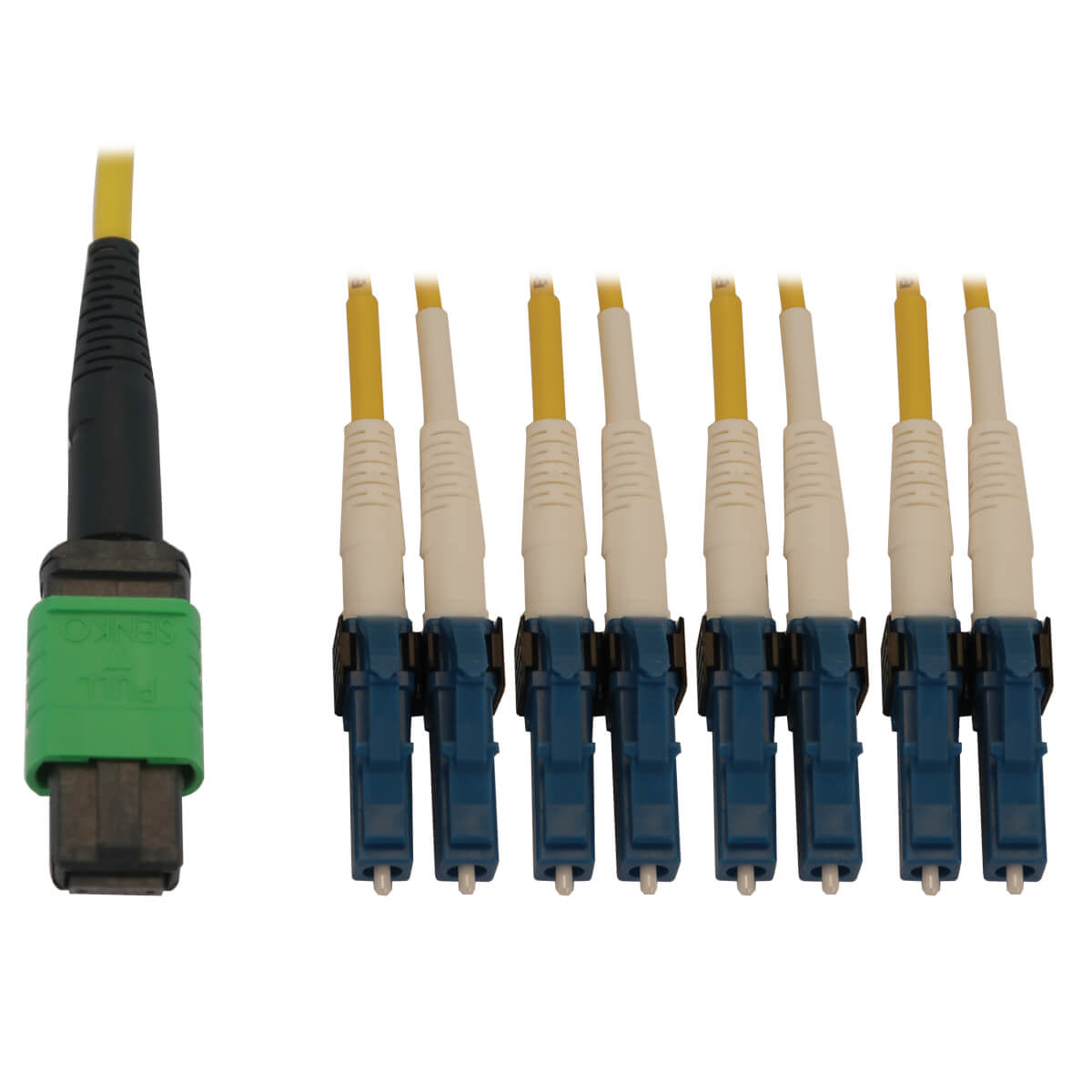 Tripp Lite N390X-01M-8L-AP fiber optic cable 39.4" (1 m) MPO/MTP 4x LC OFNR OS2 Black, Blue, Green, Yellow