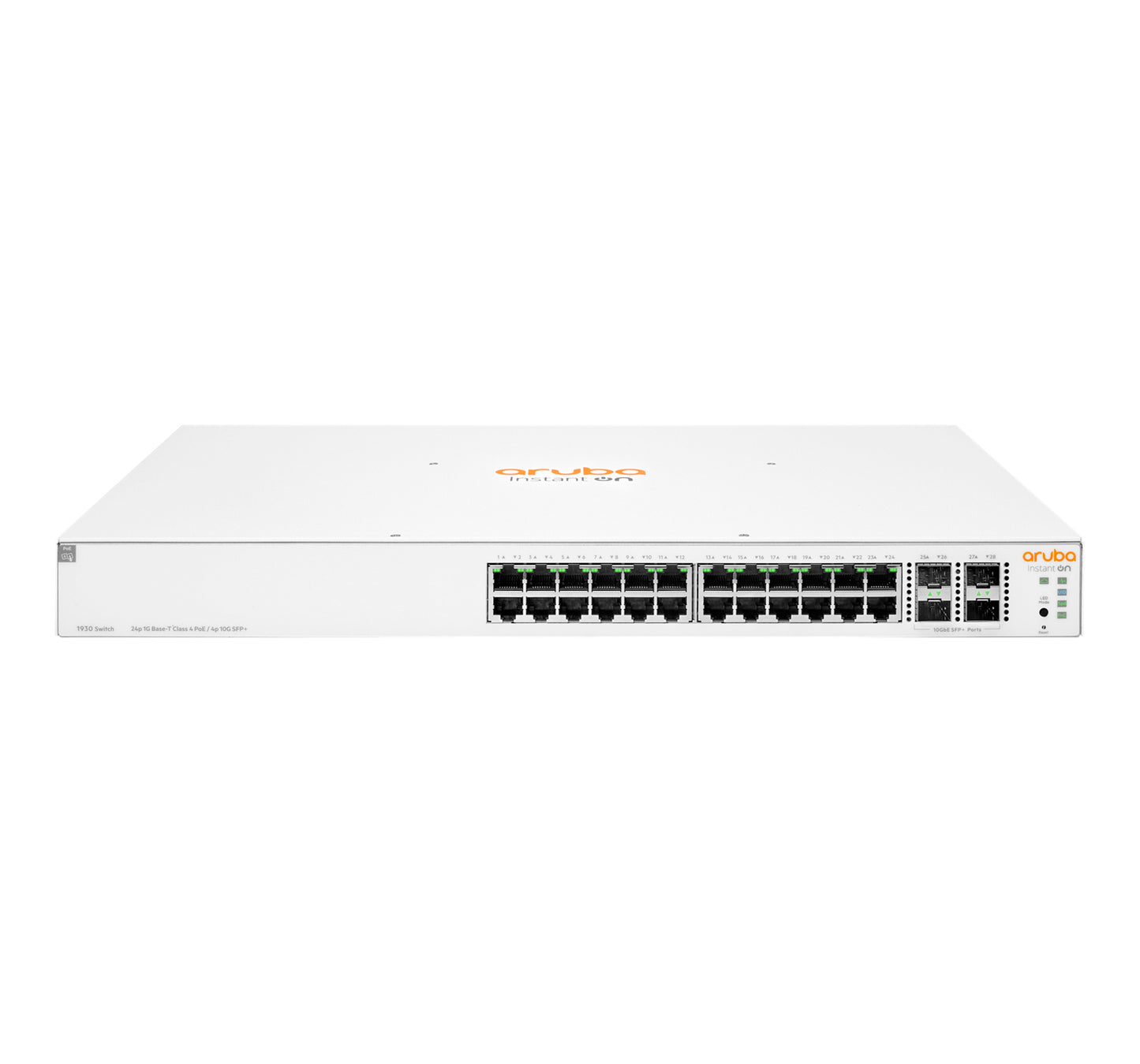 Hewlett Packard Enterprise Aruba Instant On 1930 Managed L2+ Gigabit Ethernet (10/100/1000) Power over Ethernet (PoE) 1U White