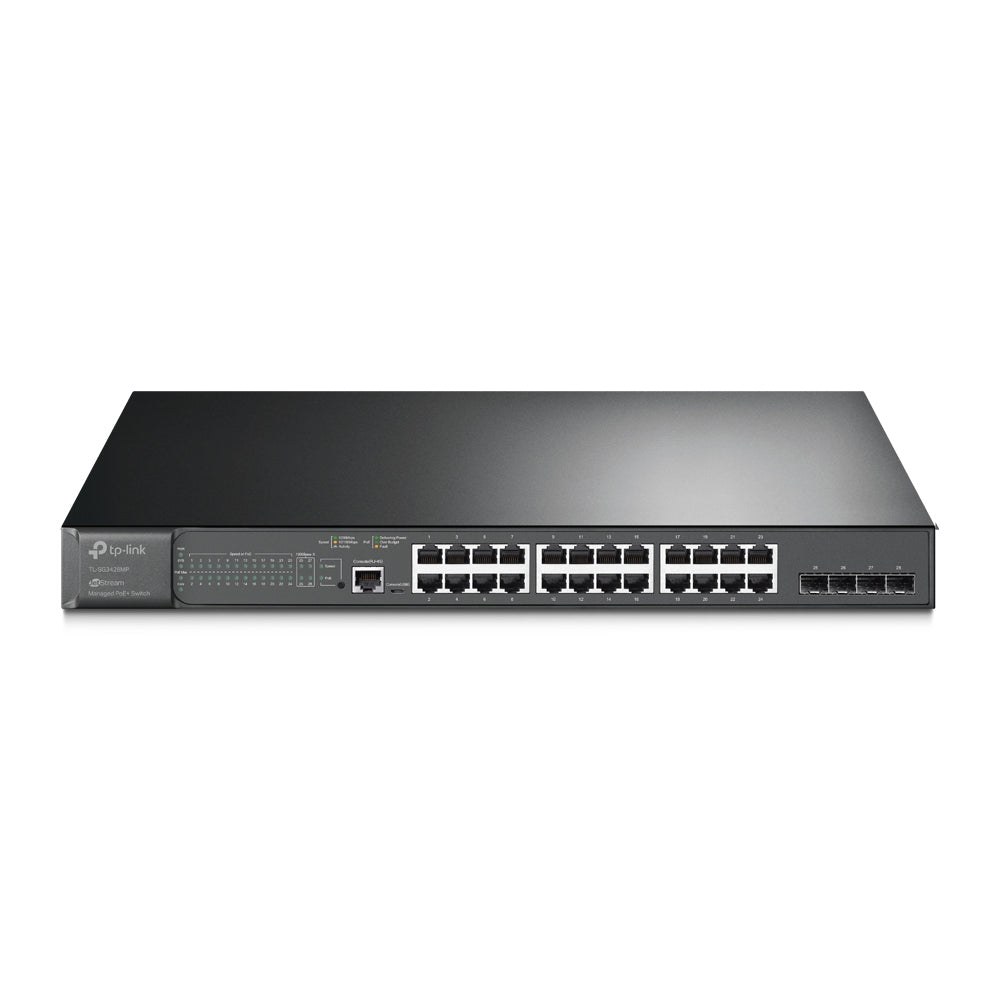 TP-Link TL-SG3428MP network switch Managed L2/L3 Gigabit Ethernet (10/100/1000) Power over Ethernet (PoE) 1U Black