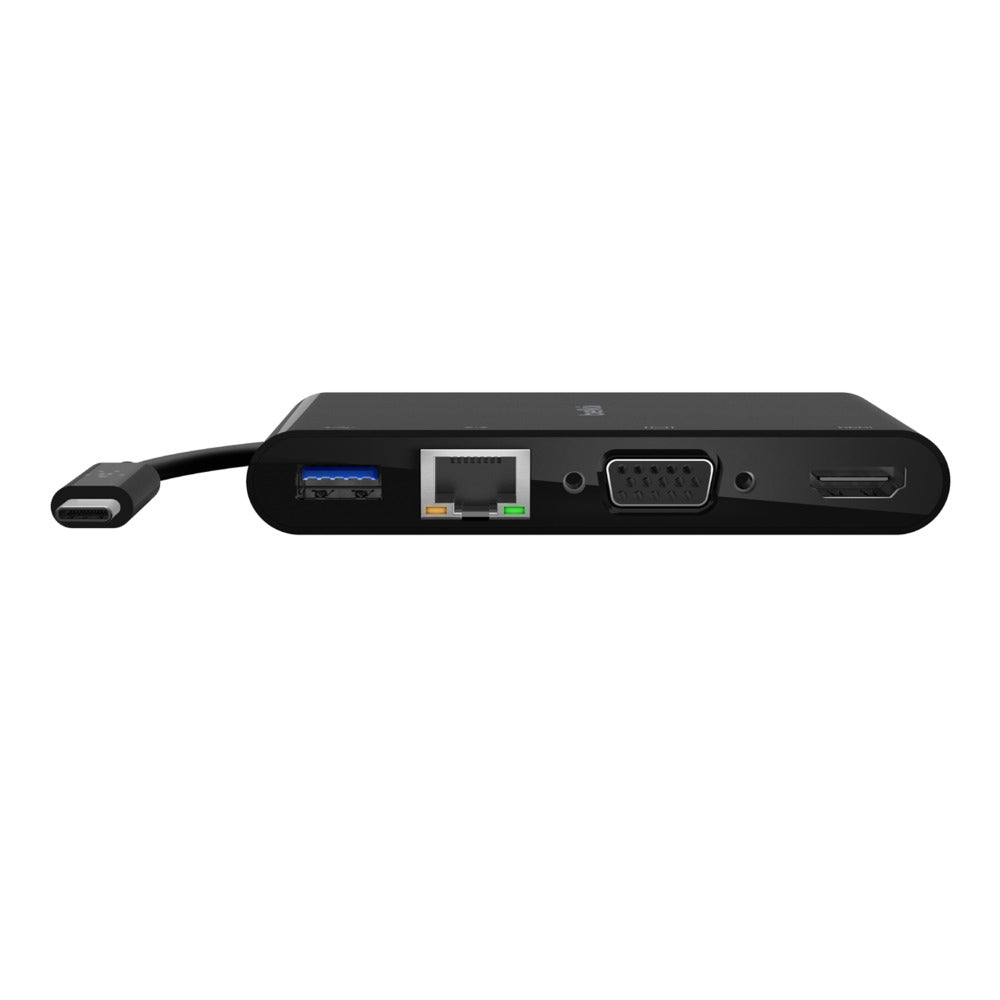 AVC005BK-BL - Belkin USB-C TO MULTI-PORT ADAPTER WITH ETHERNET, USB-A 3.0, VGA, AND 4K HDMI PORTS