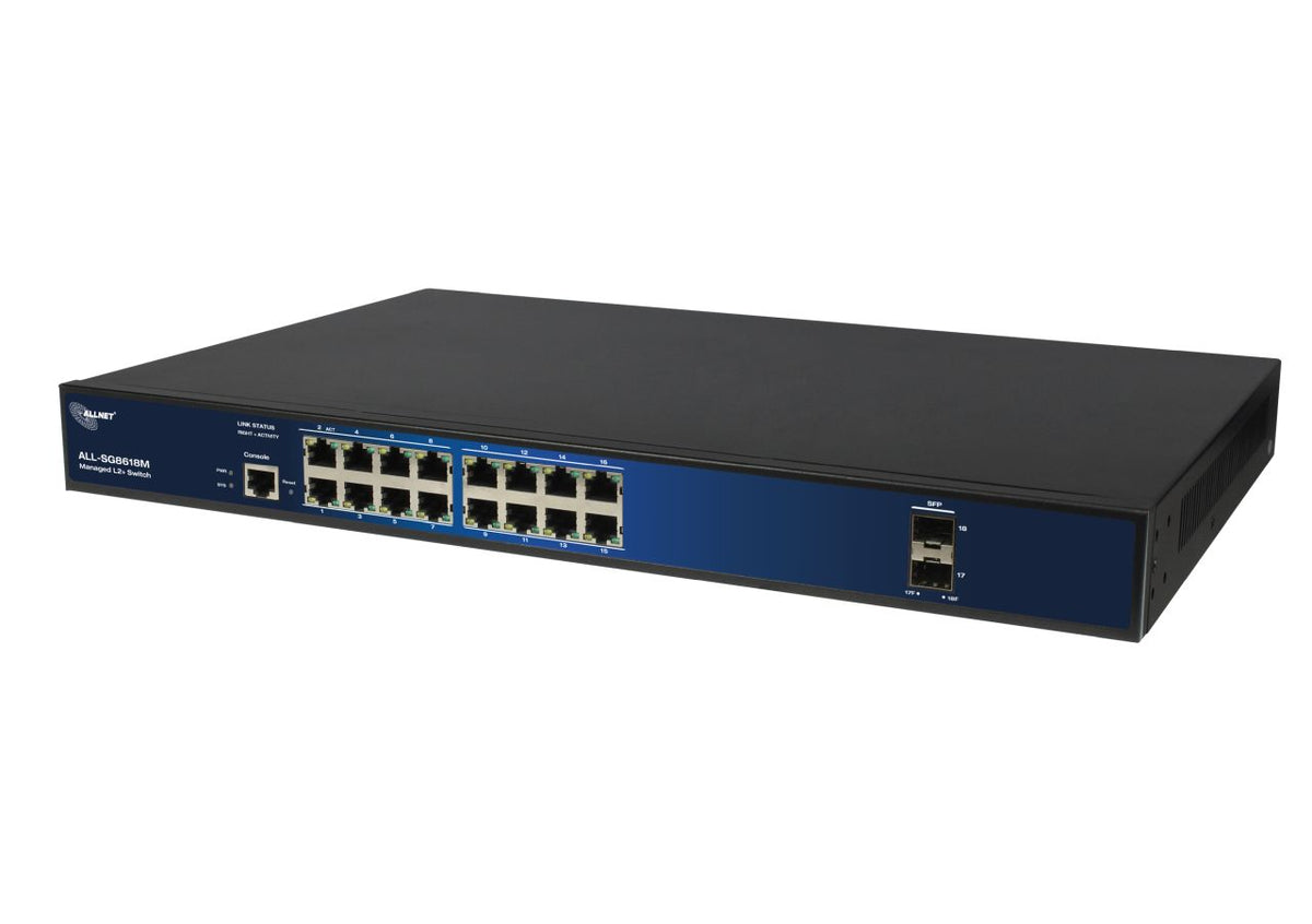 ALL-SG8418PM - Allnet 16-Port Gigabit PoE+ 2-Port SFP Managed Switch