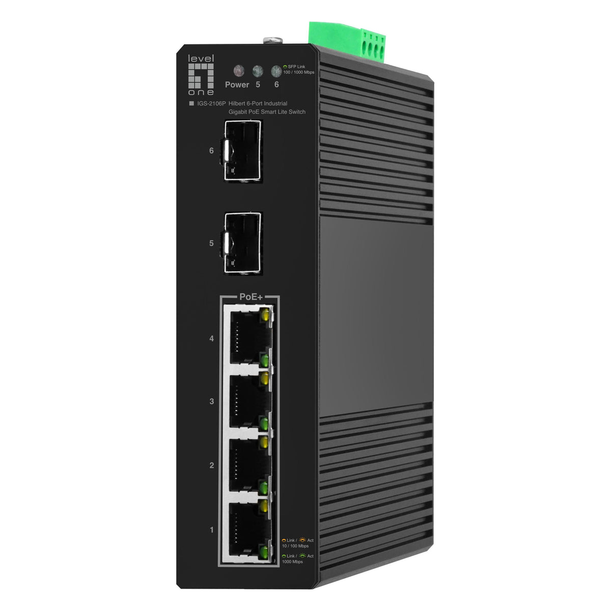 IGS-2106P - LevelOne 6x GE 2xSFP 4xPoE Outputs sw Switch