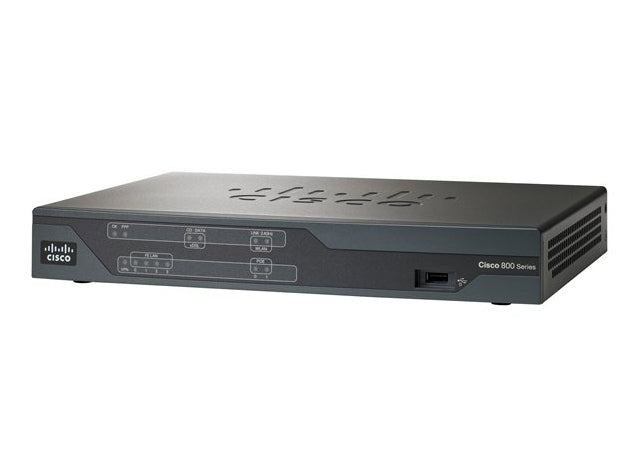Cisco 887V, Refurbished wired router Fast Ethernet Black