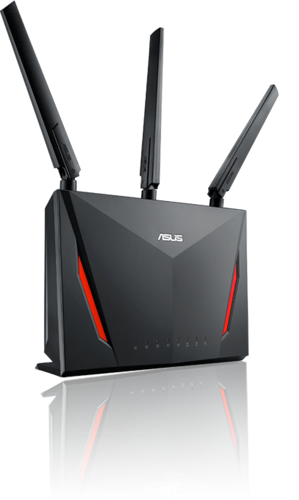 ASUS RT-AC86U wireless router Gigabit Ethernet Dual-band (2.4 GHz / 5 GHz) 4G Black