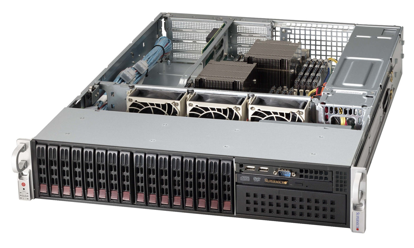 SUPERMICRO MBD-X11SPW-TF-SINGLE BLACK2U SC213B WIO CHASSIS W/ SAS3 BPN,REDUNDANT