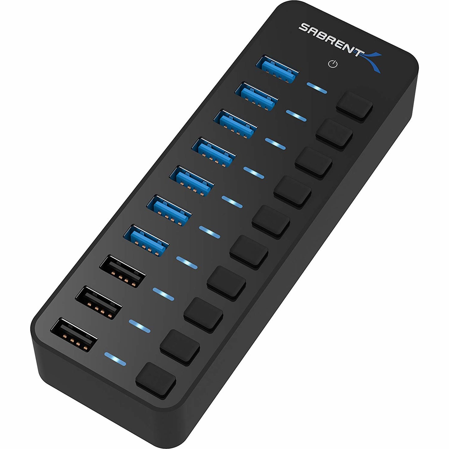 Sabrent HB-B7C3-PK20 interface hub USB 3.2 Gen 1 (3.1 Gen 1) Type-B 5000 Mbit/s Black