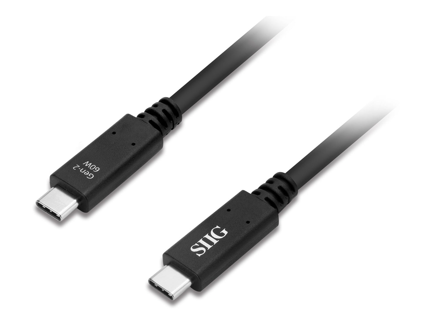 CB-TC0E11-S1 - Siig USB 3.1 TYPE-C GEN 2 CABLE 60W - 1M DATA TRANSFER RATE UP TO 10GBPS