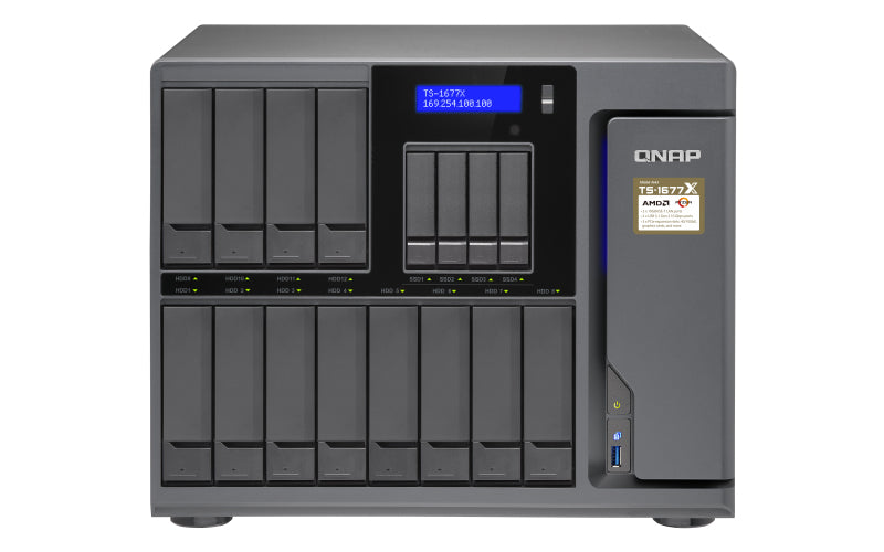 QNAP TS-1677X NAS Tower Ethernet LAN Black 1600