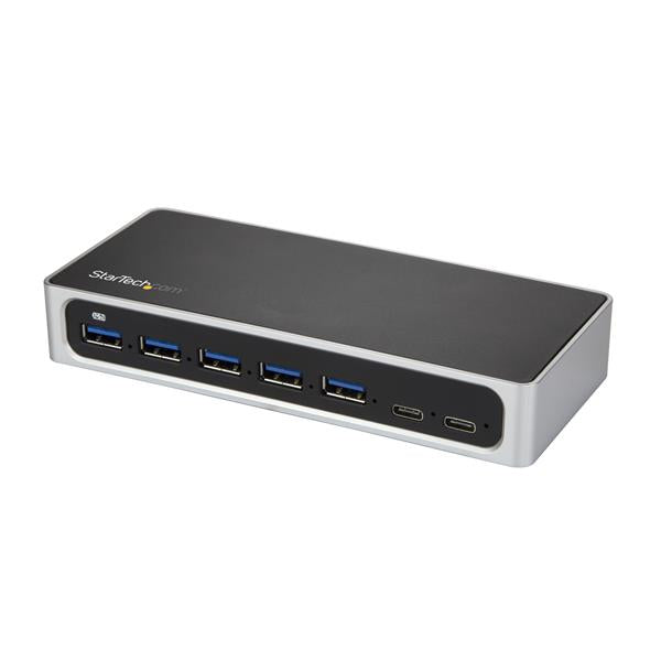 StarTech.com HB30C5A2CSC interface hub USB 3.2 Gen 1 (3.1 Gen 1) Type-B 5000 Mbit/s Black, Silver