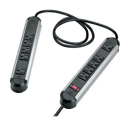 99082 - Fellowes SPLIT SURGE PROTECTOR WITH 10 OUTLETS. 6FT POWER CORD WITH 1-1/2FT BETWEEN UNITS