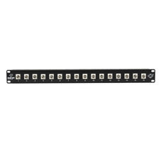 RACKMOUNT FIBER PANEL WITH CONNECTORS (UNASSEMBLED) - 1U, (16) ST SIMPLEX, GSA,