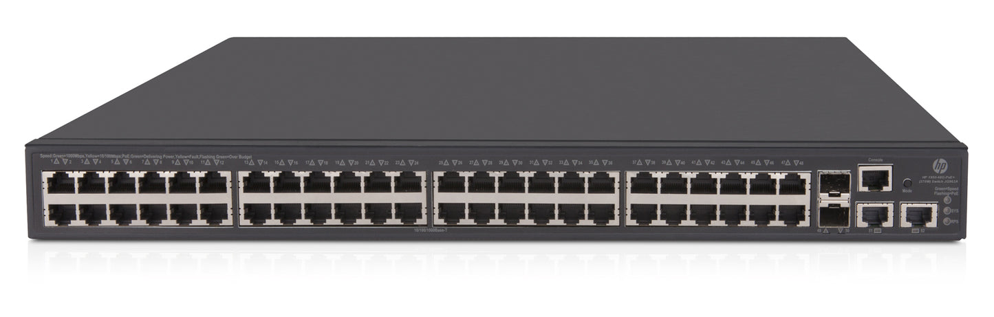 Hewlett Packard Enterprise OfficeConnect 1950 48G 2SFP+ 2XGT PoE+ Managed L3 Gigabit Ethernet (10/100/1000) Power over Ethernet (PoE) 1U Gray