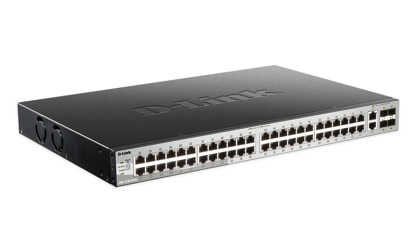 D-Link DGS-3130-54TS Managed L3 Gigabit Ethernet (10/100/1000) Black, Gray