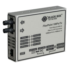 Black Box LMC213A-SMSC-R2 network media converter 100 Mbit/s 1300 nm Single-mode Black,White