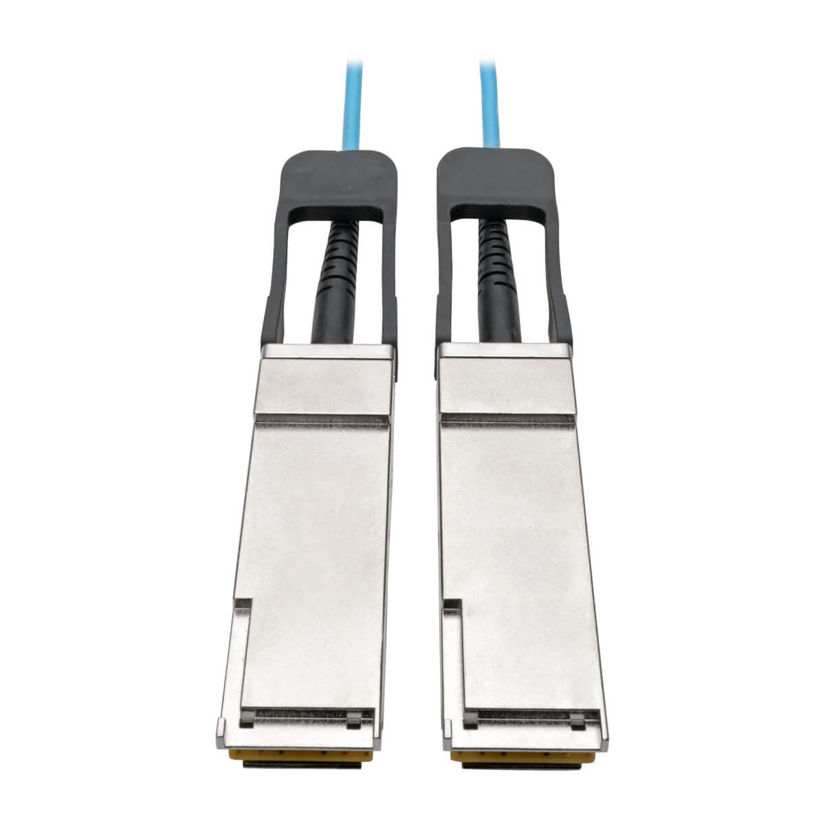 Tripp Lite N28F-02M-AQ fiber optic cable 78.7" (2 m) QSFP+ OFNP OM3 Aqua color