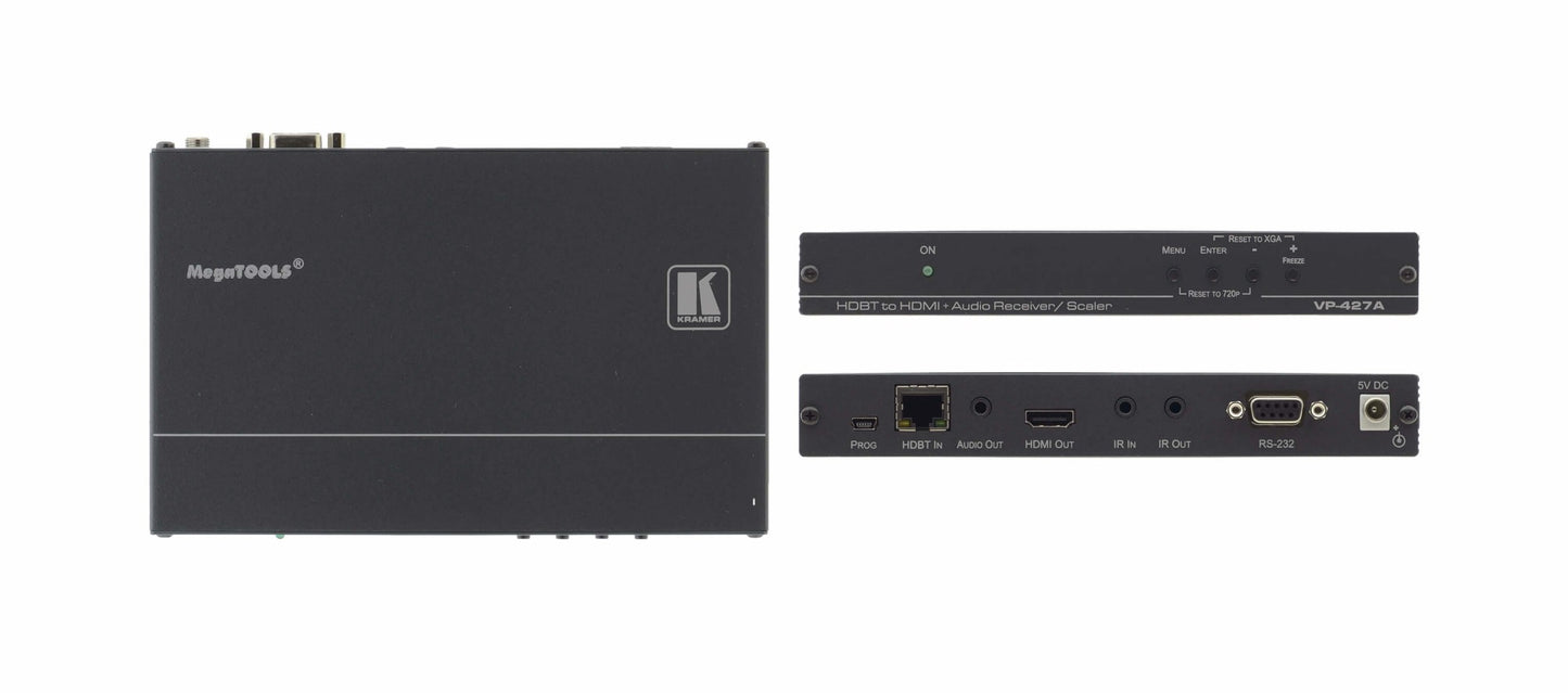 70-00054090 - Kramer Electronics THE KRAMER VP-427A IS RECEIVER/SCALER FOR HDBASET TWISTED PAIR, HDMI, BIDIRECTI