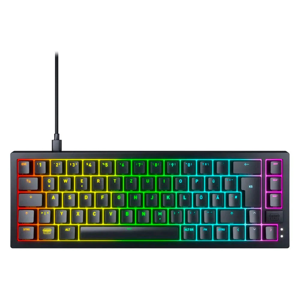 CX-K5V2-RGB-CPT-BLACK-R-GER - Cherry K5V2 German MX2A Red RGB Mechanical Gaming Keyboard