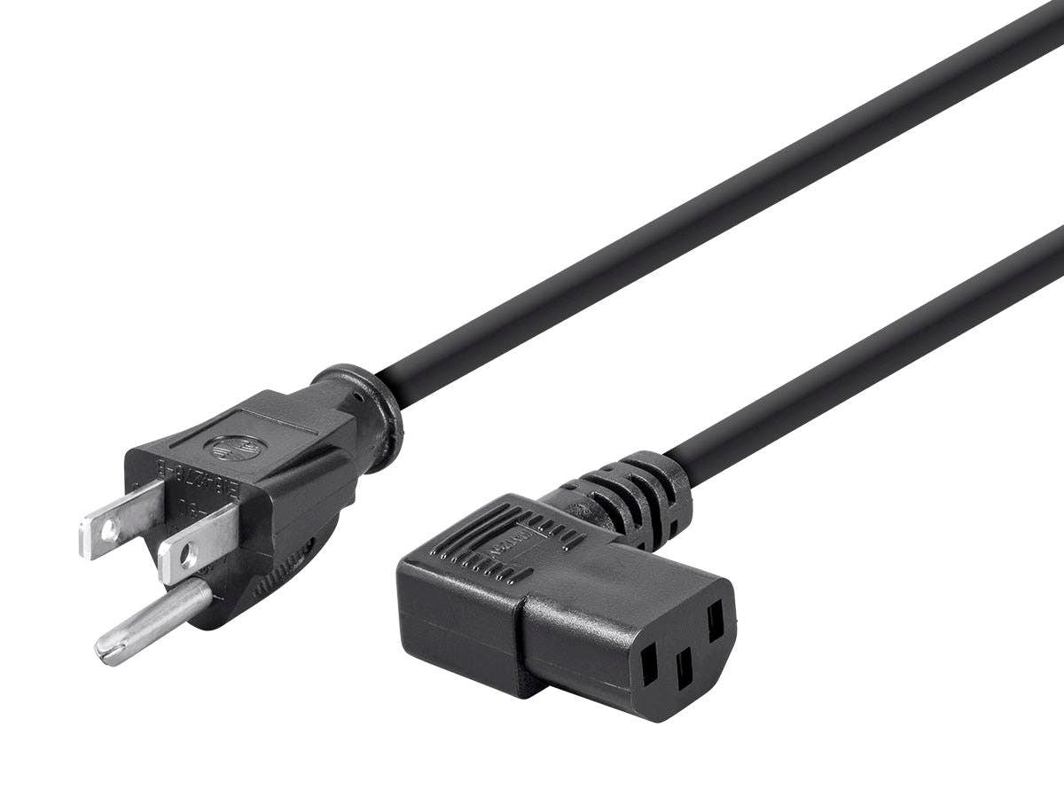 7685 - Monoprice RIGHT ANGLE POWER CORD CABLE 10FT