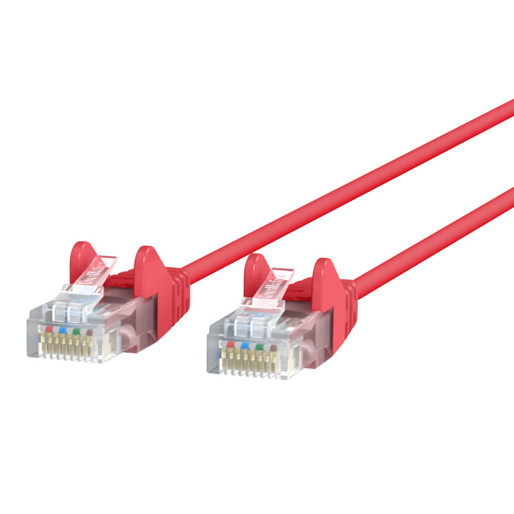 CE001B50-RED-S - Belkin BELKIN CAT6 SLIM 28AWG CABLE - RED -50FT