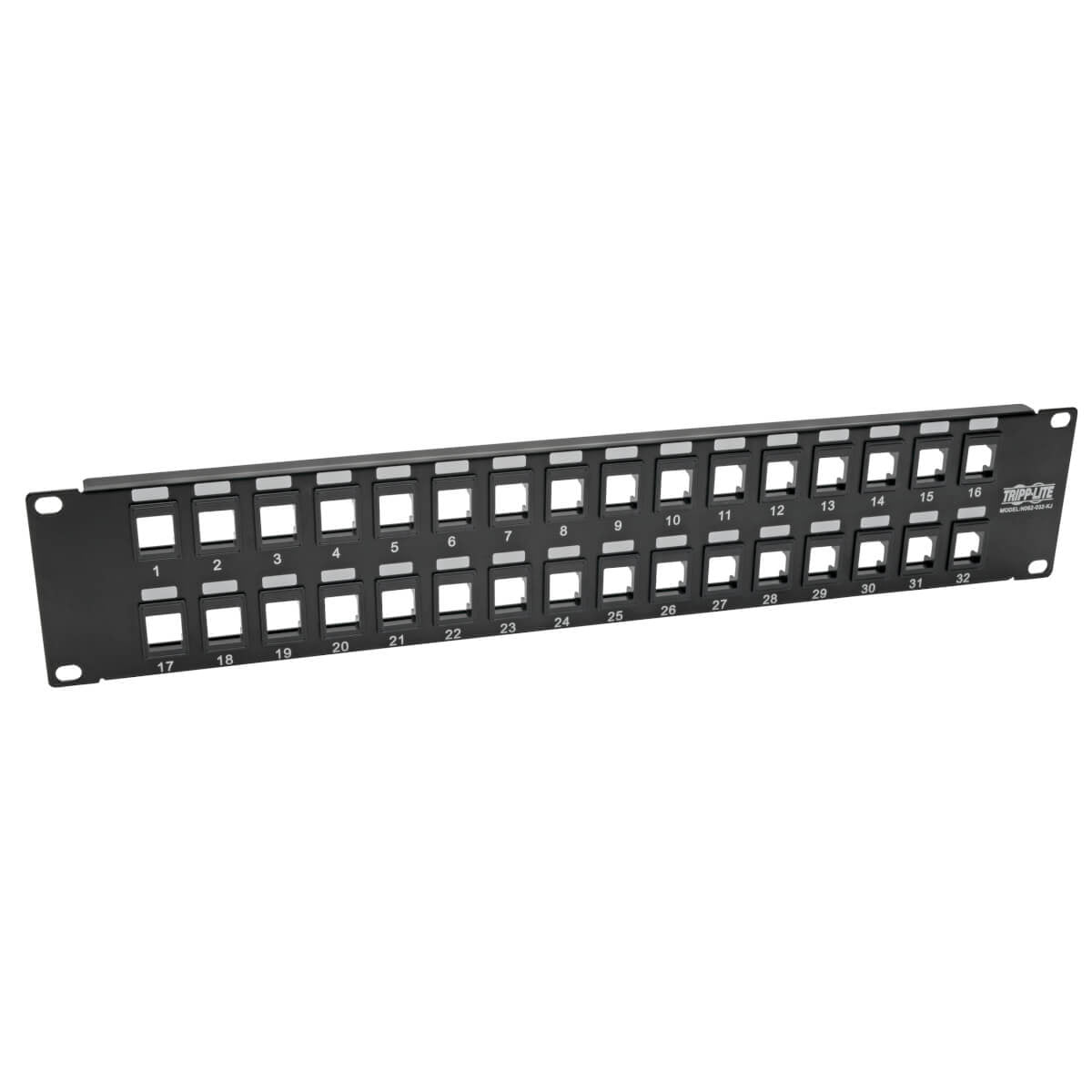 N062-032-KJ - Tripp Lite 32-PORT KEYSTONE BLANK PATCH PANEL RJ45 USB HDMI CAT5/6 2URM