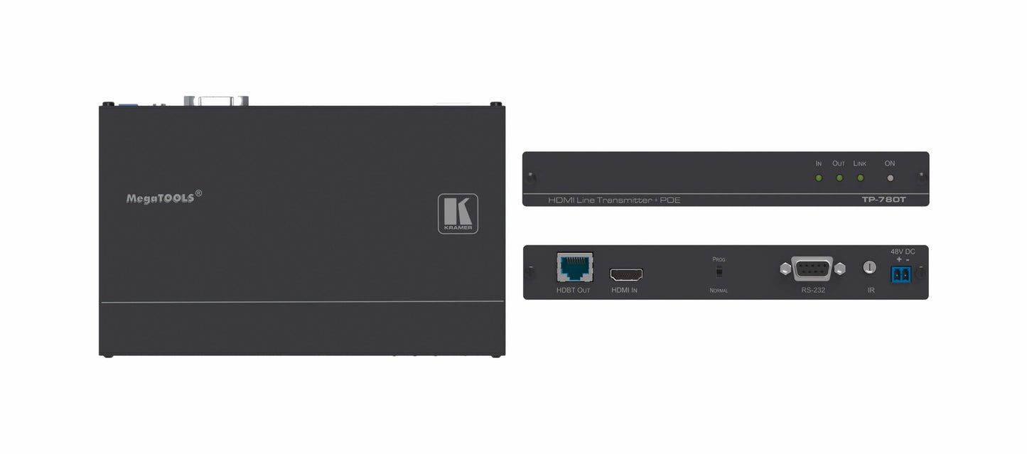 50-80399090 - Kramer Electronics TP-780T IS A HIGH-PERFORMANCE, LONG-REACH HDBASET TRANSMITTER FOR 4K60HZ (4:2:0)