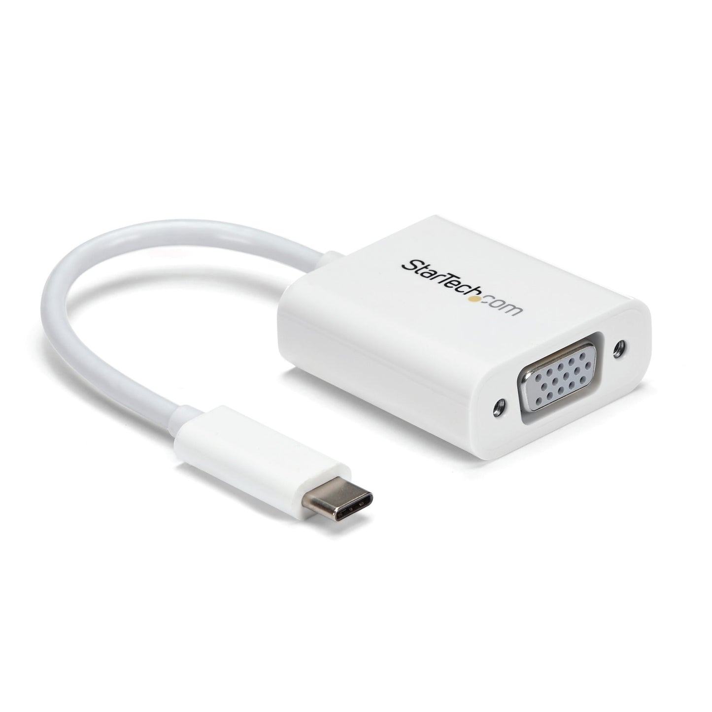 CONNECT YOUR MACBOOK, CHROMEBOOK OR LAPTOP WITH USB-C TO A VGA MONITOR OR PROJEC
