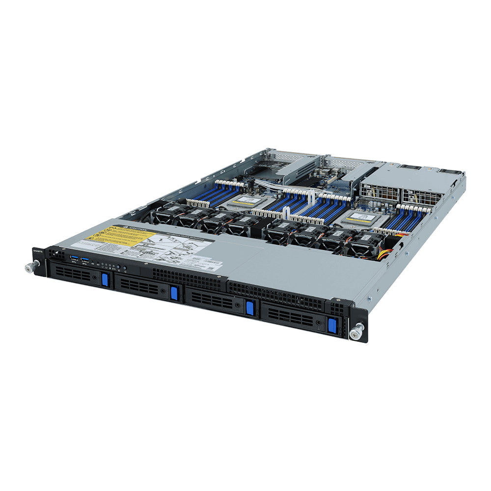 Gigabyte R182-Z90 server barebone Rack (1U) Black