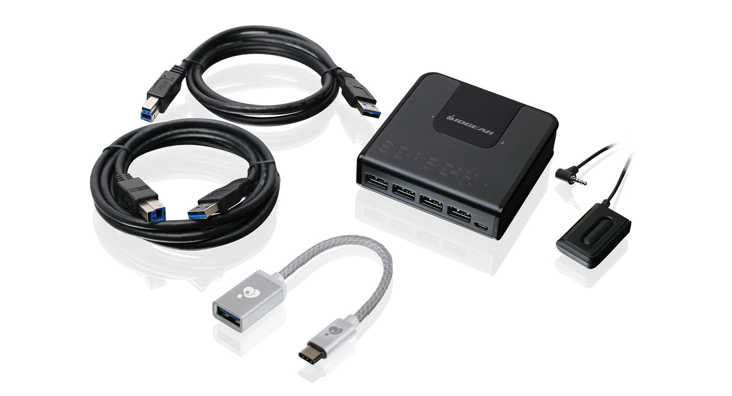 GUS432CA1KIT - iogear 4X2 USB3 PERIPHERAL SHARING SWITCH