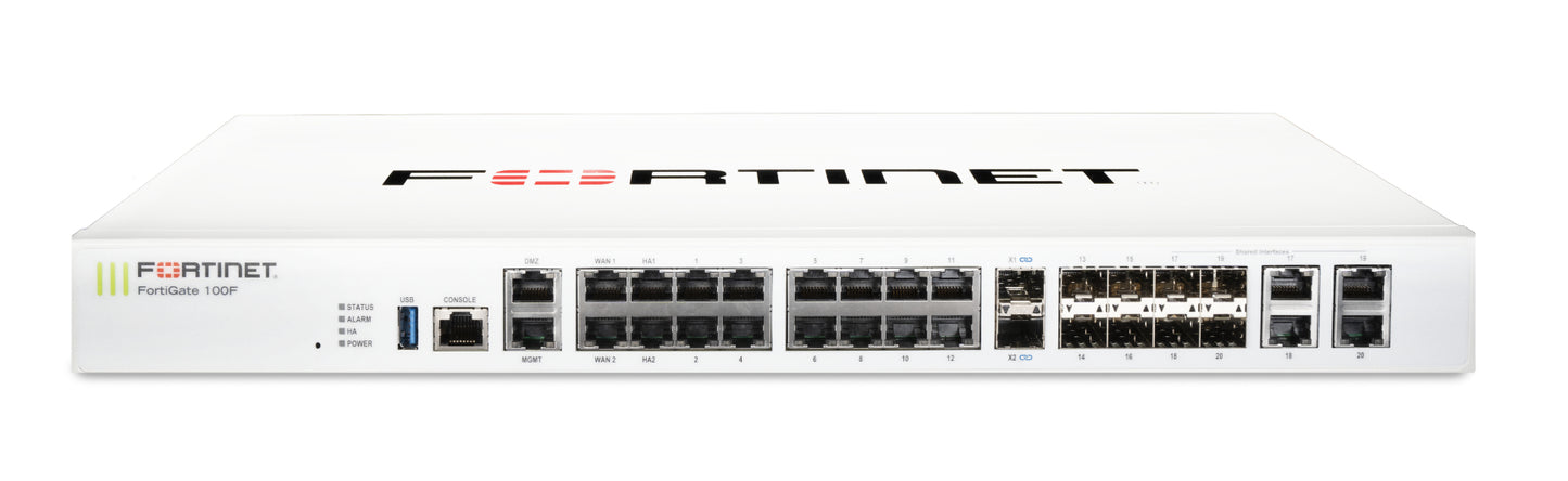 Fortinet FG-101F hardware firewall 1U 20000 Mbit/s