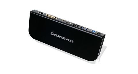 GUD300 - iogear USB 3.0 UNIVERSAL DOCKING STATION SUPPORTS DUAL MONITORS GB ETHERNET 6 USB PORT