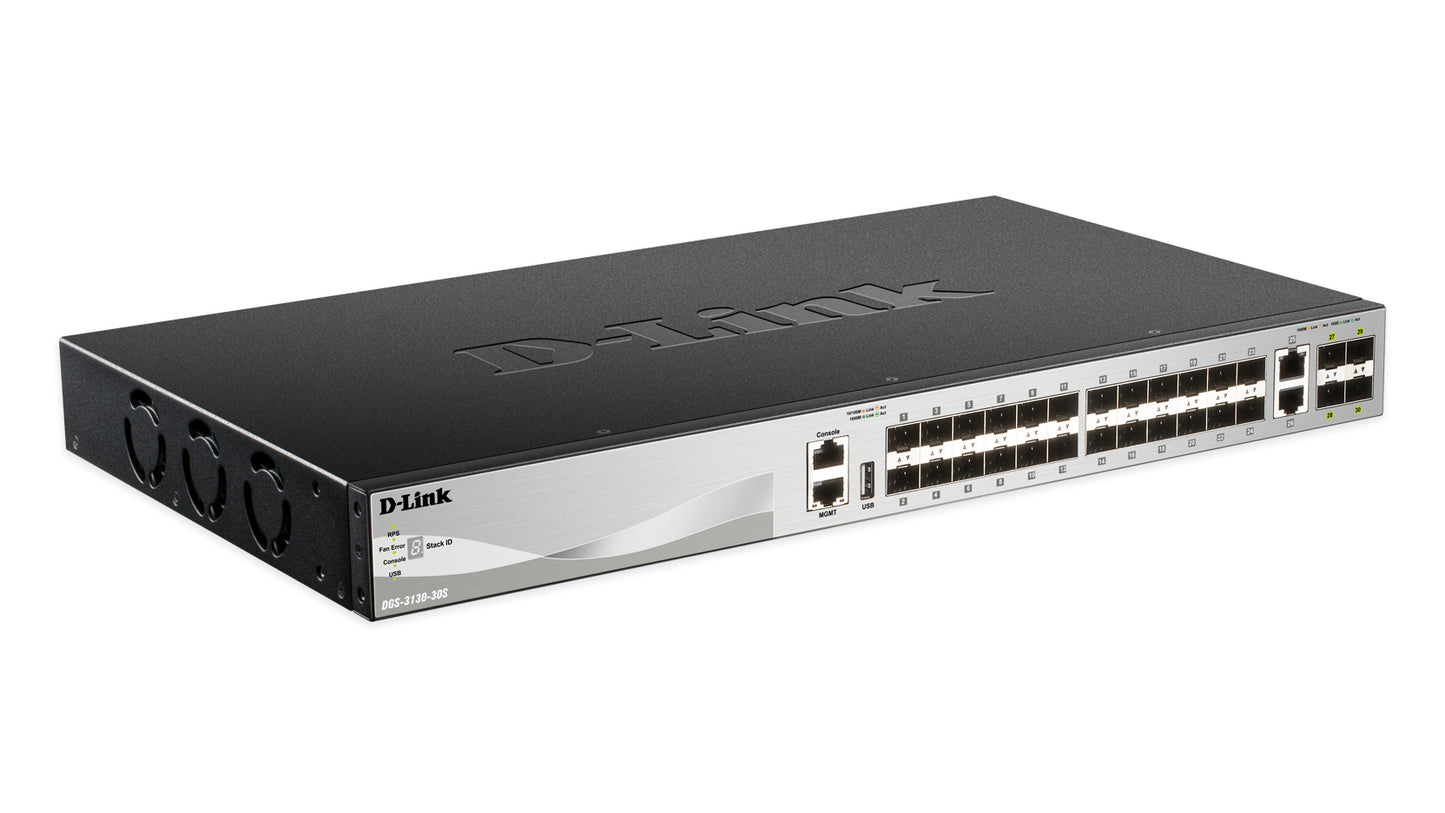 D-Link DGS-3130-30S network switch Managed L3 10G Ethernet (100/1000/10000) Black,Grey
