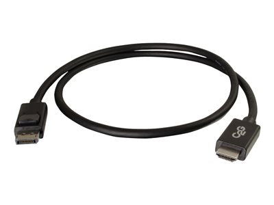 54401 - C2G 6FT DISPLAYPORT CABLE WITH LATCHES 8K UHD M/M - BLACK